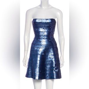 Classic Herve Leger Mellie Sequin Bandage Dress